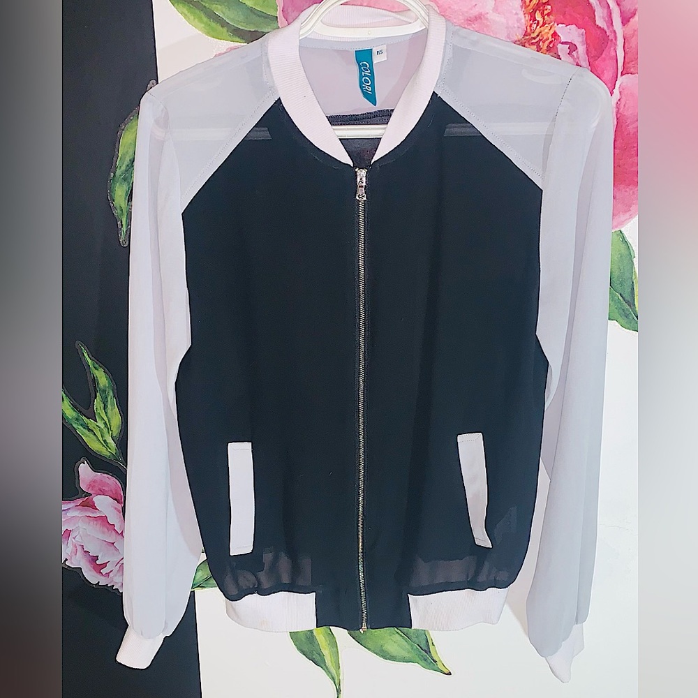 COLORI🦋black&lilac translucide jacket.